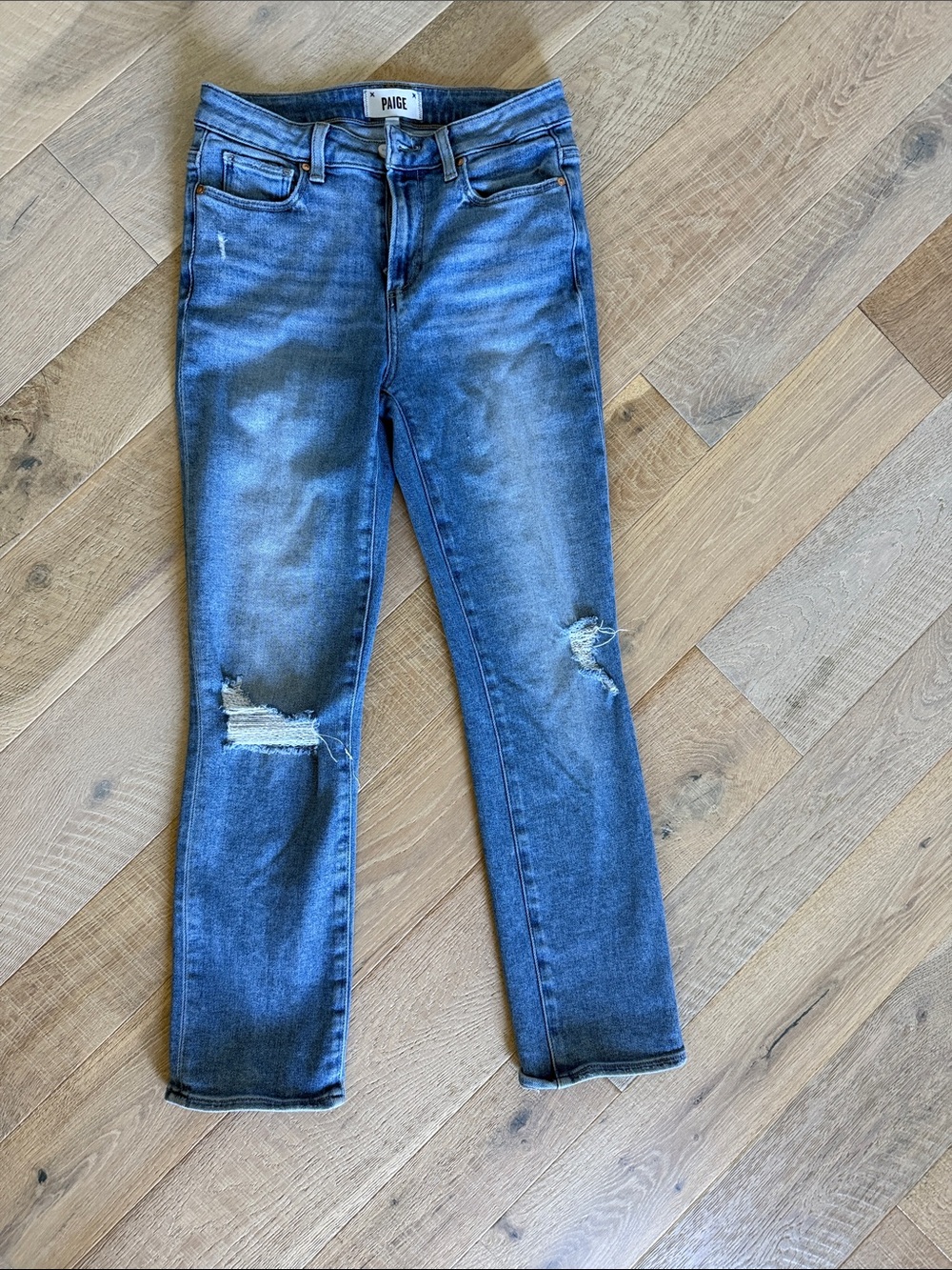 PAIGE Distressed Indigo Skinny Jeans for Women